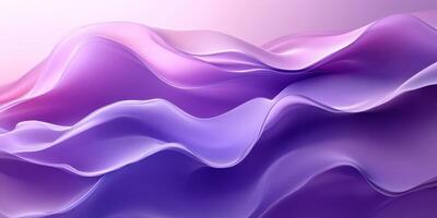 Flowing waves of purple and lavender hues create a serene and calming abstract design in soft tones photo