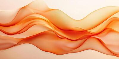 Flowing orange fabric draped across a smooth surface creating a soft, artistic ambiance photo