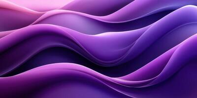 Elegant flowing abstract waves in shades of purple and pink create a calming effect in a modern digital artwork photo