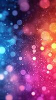 Colorful abstract background with floating bubbles creating a dreamy atmosphere in vibrant shades photo