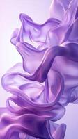 Abstract purple waves create a fluid motion in digital art representation photo