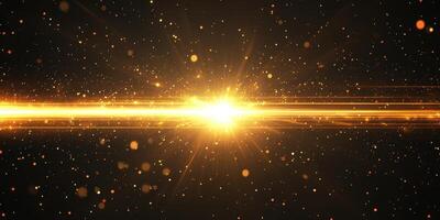 Bright golden light rays burst through a dark background creating a captivating visual display photo