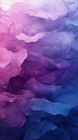 Vibrant abstract waves of purple and pink hues in a textured landscape during soft light photo