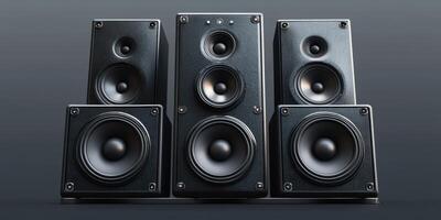 High-quality speaker setup arranged for optimal audio performance in a modern studio photo