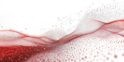 Abstract red wave patterns creating a dynamic visual effect in a minimalist design photo