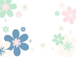 blooming flower pattern on background vector