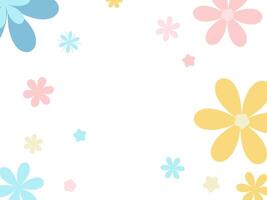 sweet blooming flower pattern on white background vector