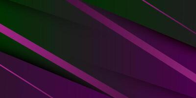Abstract dark purple and green gradient 3D background. Simple overlap shapes pattern pattern. Simple frame background concept. vector