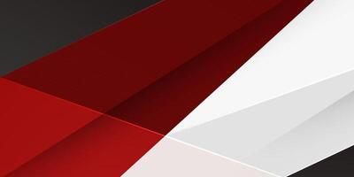 Abstract overlap 3D background design. Red, gray, and white papercut design with light color pattern. vector