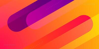 Abstract colorful dynamic 3D background. Dynamic shapes colorful pattern yellow and purple pattern on orange background. vector