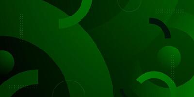 Abstract dark green 3D background. Simple circle pattern design. Modern geometric shapes. vector