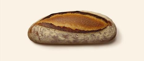 Loaf Of Sourdough Bread On Beige photo