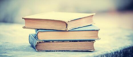 Stack Of Old Books Still Life photo