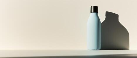 Blue Reusable Water Bottle Still Life photo