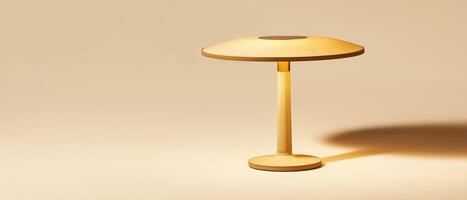 Modern Table Lamp On Beige Background photo