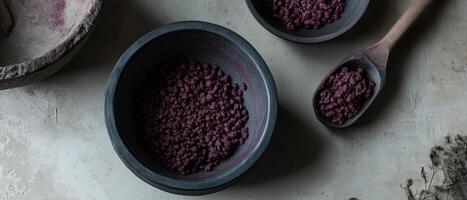 Schisandra Berries In Bowls And Spoon photo