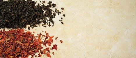 Black Tea And Red Tea Mixture photo