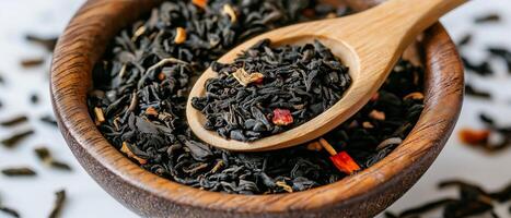 Loose Leaf Black Tea In Bowl photo
