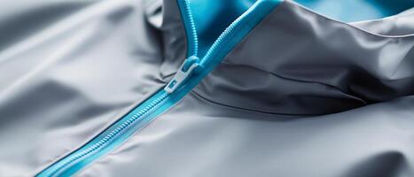 Close Up Jacket Zipper Detail photo
