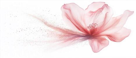 Abstract Pink Flower Bursting Into Dust photo