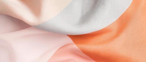 Soft Pastel Fabric Folds Abstract Background photo