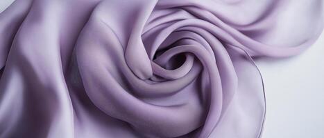 Lavender Silk Fabric Swirl Close-Up photo