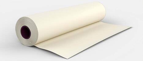 Roll of White Paper, close-up studio shot photo