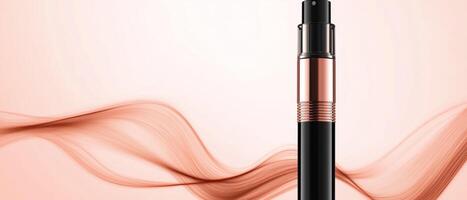 Cosmetic Serum Bottle With Abstract Background photo
