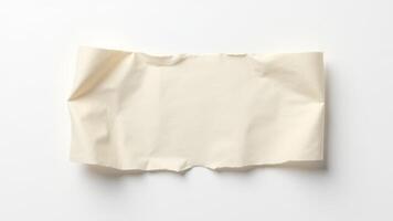 Torn Piece Of Beige Paper Sheet photo