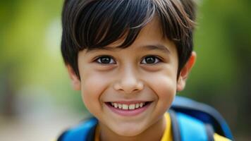 Portrait Of A Smiling Young Boy photo