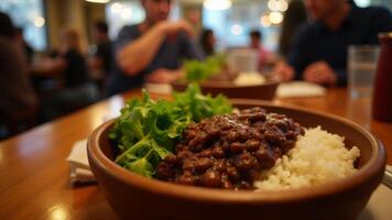Rice, Beef, And Greens Bowl photo