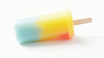 Colorful Popsicle on White Background- Close-up photo