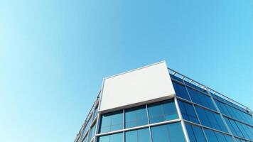 Blank Sign On Modern Office Building photo