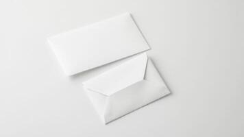 Two White Envelopes on a White Background photo