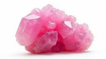 Pink Erythrite Mineral Specimen On White photo