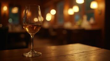 Amber Liquid In Elegant Glass-Restaurant Setting photo