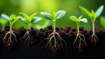 New Plant Sprouts From Rich Soil photo