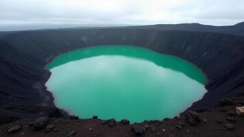 Vti Crater Lake- Askja Caldera, Iceland photo