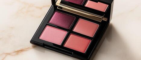 Makeup Palette With Pink And Plum Shades photo