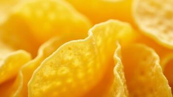 Close Up Of Yellow Potato Chips photo