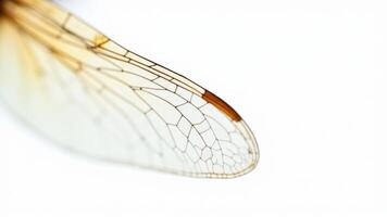 Detailed Wing Close-Up on White Background photo