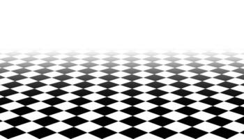 Chess board background. Chessboard geometric perspective. Abstract contrast black and white squares. Checkered board. Mind logic, strategic game, competition. concept vector