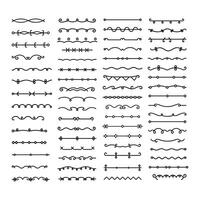 Set of elegant divider lines vector
