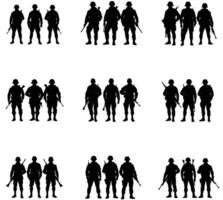 Set of soldiers vector