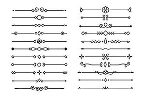 Set of divider lines vector