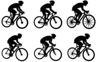 set of bicycles vector