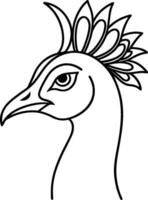 A symmetrical peacock feather outline forming a monogram-style logo vector