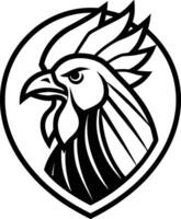 A hen with simple curved lines Art, perfect for a farm logo vector