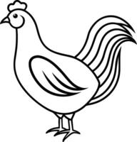 Rooster head silhouette with a sharp, modern crest design vector