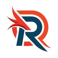 Dynamic Initial R logo design vector